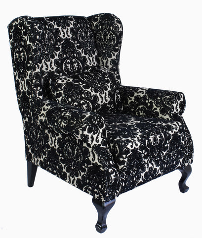 BERGERE BAROCCA TESSUTO BIANCO-NERO