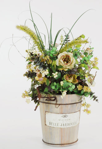 TINOZZA LEGNO C/FIORI BIANCHI