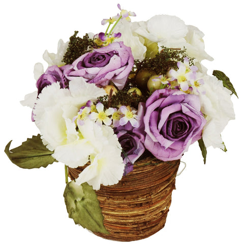 VASO CON ROSE VIOLA