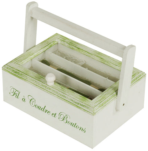 PORTA LAVORO RETT. BIANCO-VERDE C/MANICO