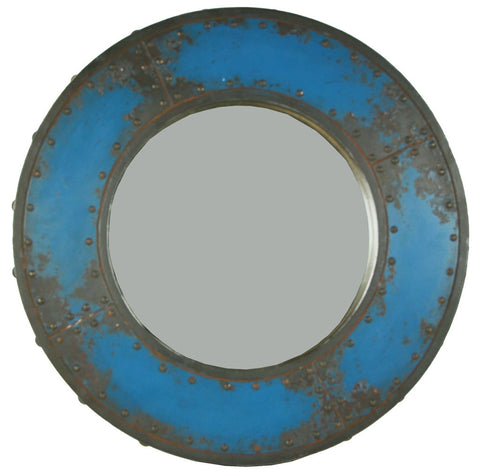 SPECCHIO ROTONDO BLU