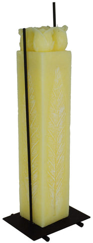 CANDELA ALTA C/4 ROSE C/PIEDISTALLO FERR