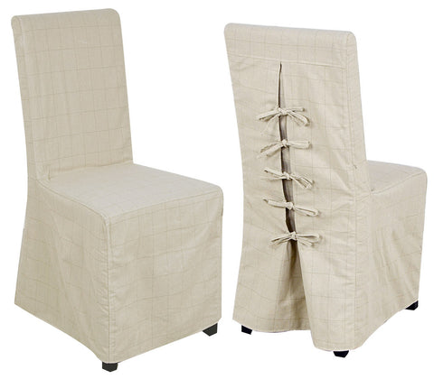 SEDIA TESSUTO BEIGE CON MINI RIGA