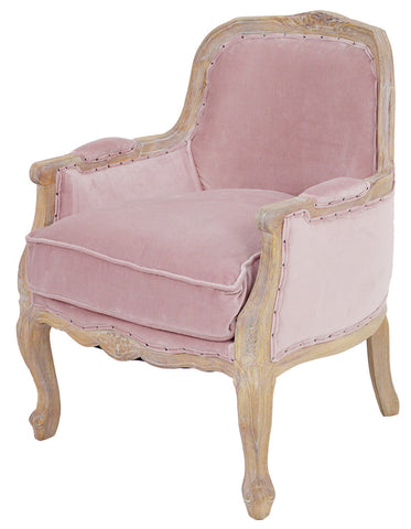 POLTRONCINA MARA VELLUTO ROSA