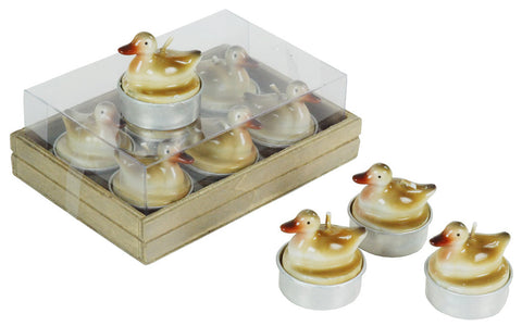 CONFEZIONE 6 TEALIGHT ANATRA SEDUTA