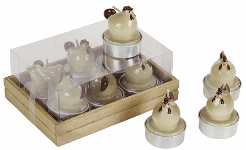 CONFEZIONE 6 TEALIGHT GALLINA